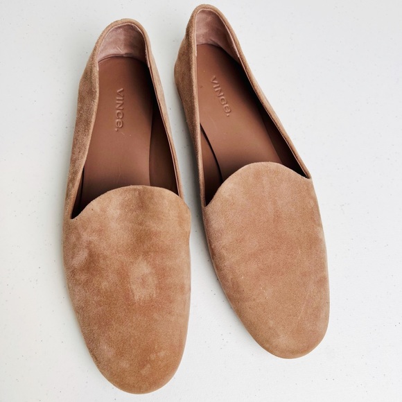 Vince Milo Pink Suede Loafer Size 9 